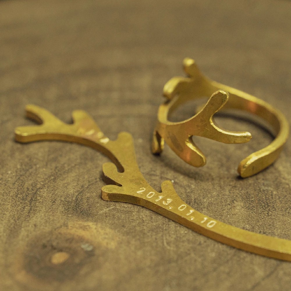 万喜彫金工房 体験チケット（シカのツノリング）2名様分 合同会社工藝舎 奈良県 奈良市 なら 55-014