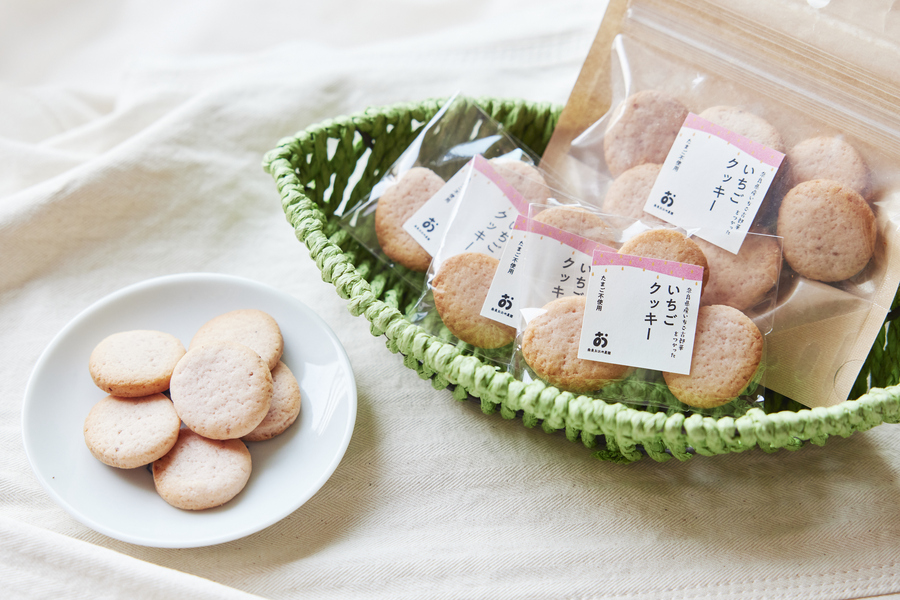 定期便 食べ比べ8枚クッキー2種「いちご＆きな粉 」各5袋計10袋×6回コース 毎月発送 贈り物 プレゼント なら 奈良県 奈良市 76-001