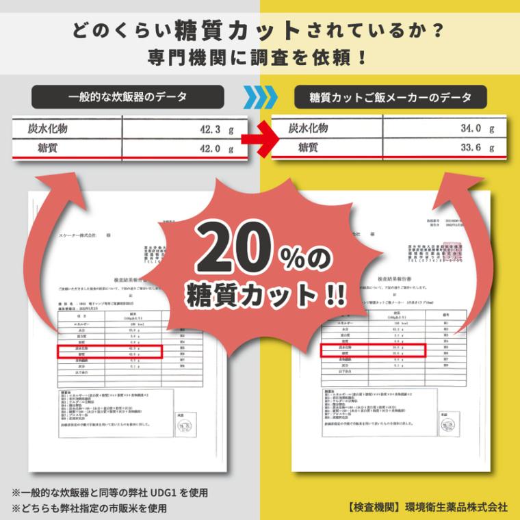 糖質カットご飯メーカー2合炊き 570018 スケーター株式会社 奈良県 奈良市 なら 8-012