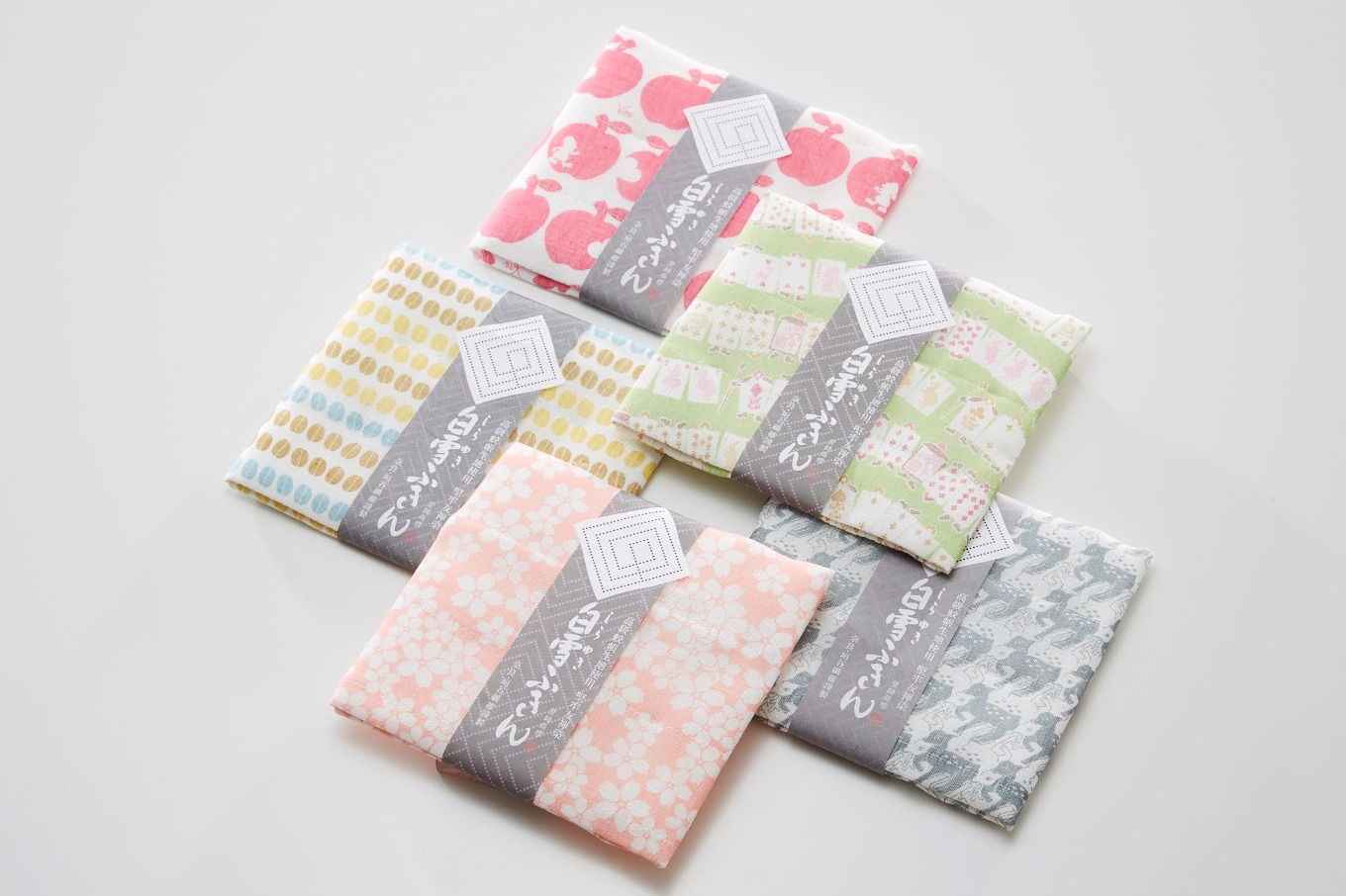 60-004 白雪ふきん友禅染50枚入り+白雪ふきん2枚ジャンボセット