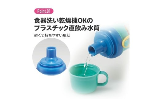 コップも付いてる直飲み水筒