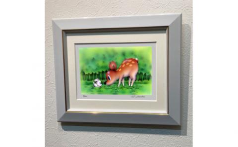 F-60 インチ版画「BANBI 出会い」 奈良市 有限会社SOCKS