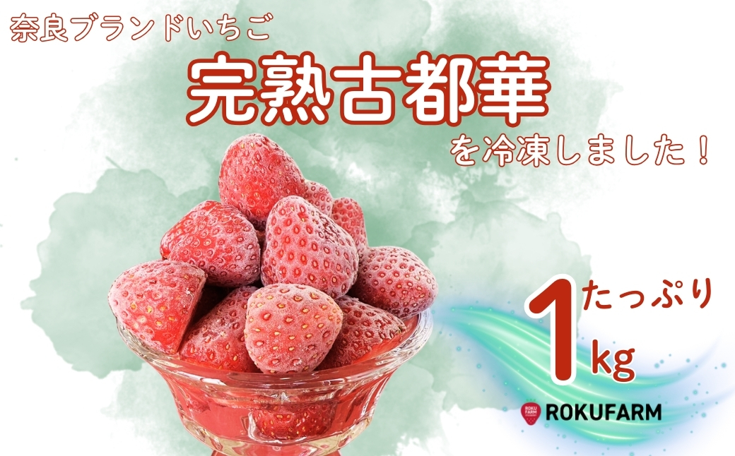 【数量限定】完熟古都華 の 冷凍いちご（古都華） 奈良ブランド苺 イチゴ フルーツ 果物 国産 冷凍 人気 かき氷 フローズン スムージー ジャム アレンジ スイーツ 『６FARM』 奈良県 奈良市 10-212