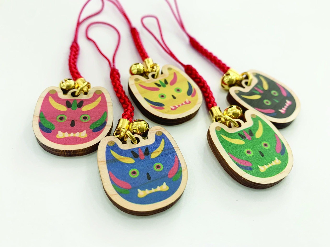 厄除鬼 大小＋根付け守りセット 社会福祉法人わたぼうしの会 奈良県 奈良市 なら 15-033