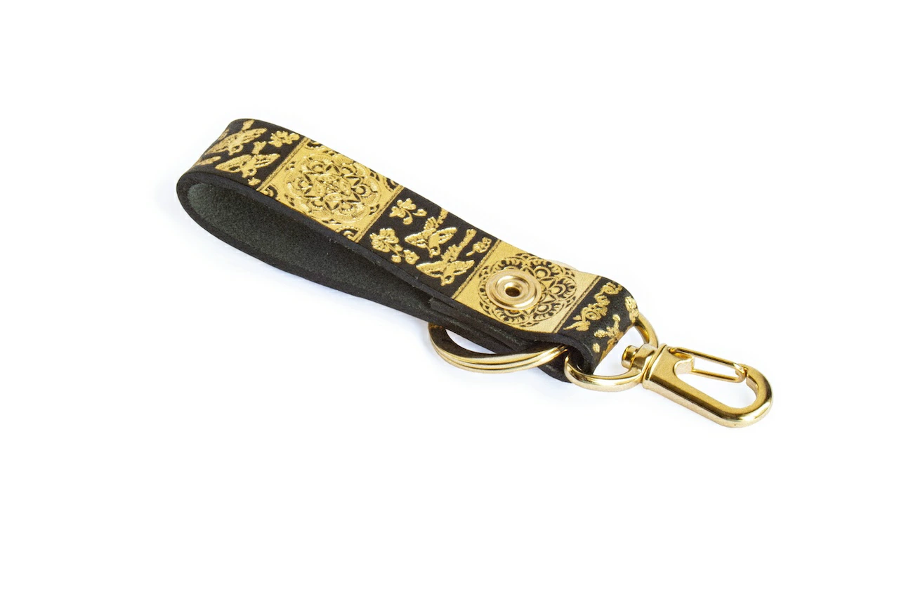 正倉院文様キーホルダー（箔押し） HARUHINO 奈良県 奈良市 なら 7-255