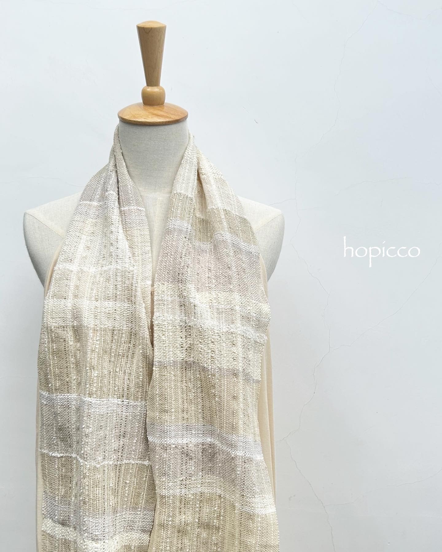 ストール（カシミヤ）20cm×160cm 淡ピンクグレー系 合同会社工藝舎 奈良県 奈良市 なら 75-005