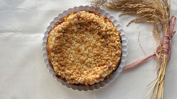 米農家の嫁が作る米粉クランブルチーズケーキ（プレーン）米心工房 奈良県 奈良市 なら I-316