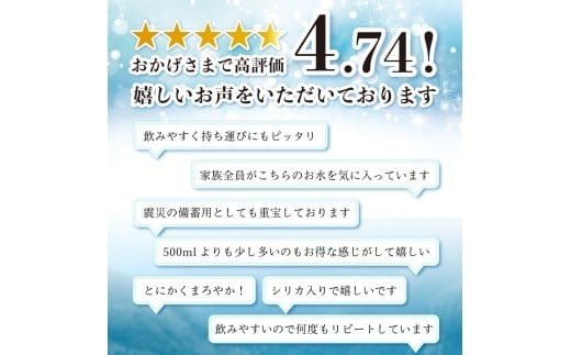 【最短3日発送】奥大和の銘水（月ヶ瀬の水）『500ml×48本セット』シリカ水 軟水 賞味期限2年 長期間保存可能 美味しい水 飲料水 みず ミネラル 美容 備蓄 防災 長期保存 長期保存用 ミネラルウオーター 500ml 以上の返礼品 奈良県 奈良市 I-98