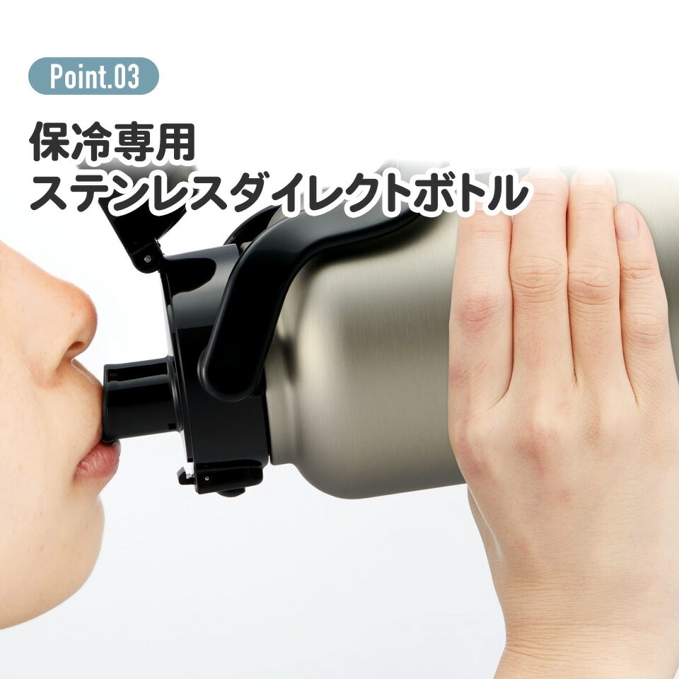 ハンドル付ワンプッシュダイレクトボトル 1500ml 保冷専用シルバー STD15H_4973307596810 スケーター株式会社 奈良県 奈良市 なら 13-009