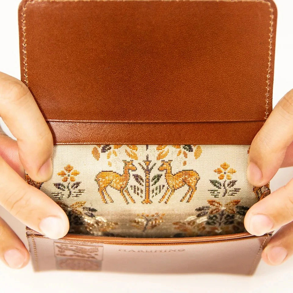 正倉院文様本革名刺入れ 文様2 HARUHINO 奈良県 奈良市 なら 33-003