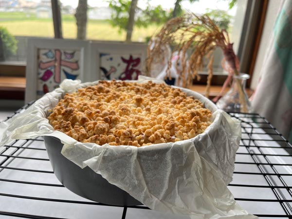 米農家の嫁が作る米粉クランブルチーズケーキ（プレーン）米心工房 奈良県 奈良市 なら I-316