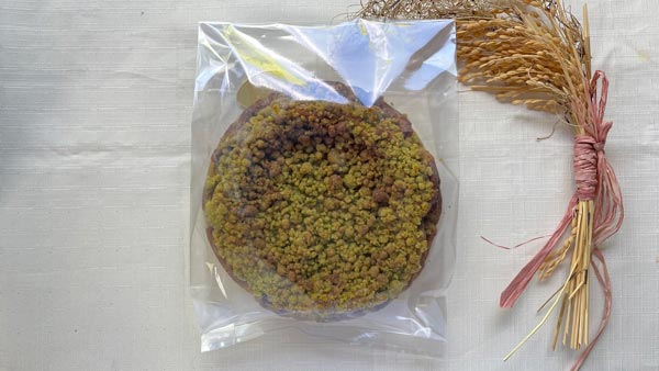 米農家の嫁が作る米粉クランブルチーズケーキ（深蒸し茶）米心工房 奈良県 奈良市 なら I-317