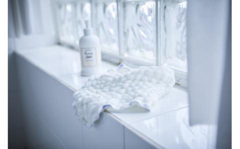 23-004 白雪ふきんスクワラン湯上りたおる（ピンク・ブルーセット）