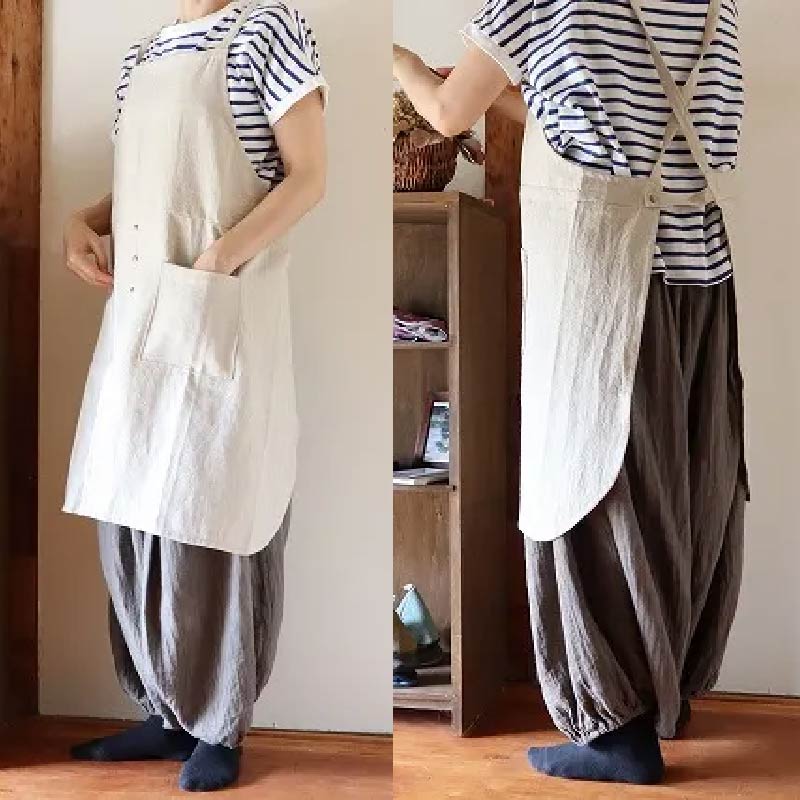 すりっとエプロン Fu-ra 【カラー：生成り】奈良県 奈良市 なら 30-073