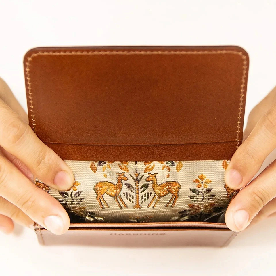 正倉院文様本革名刺入れ 文様1 HARUHINO 奈良県 奈良市 なら 33-002