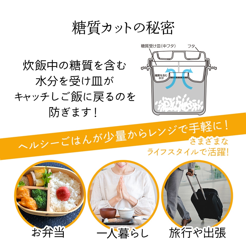 糖質カットご飯メーカー2合炊き 570018 スケーター株式会社 奈良県 奈良市 なら 8-012