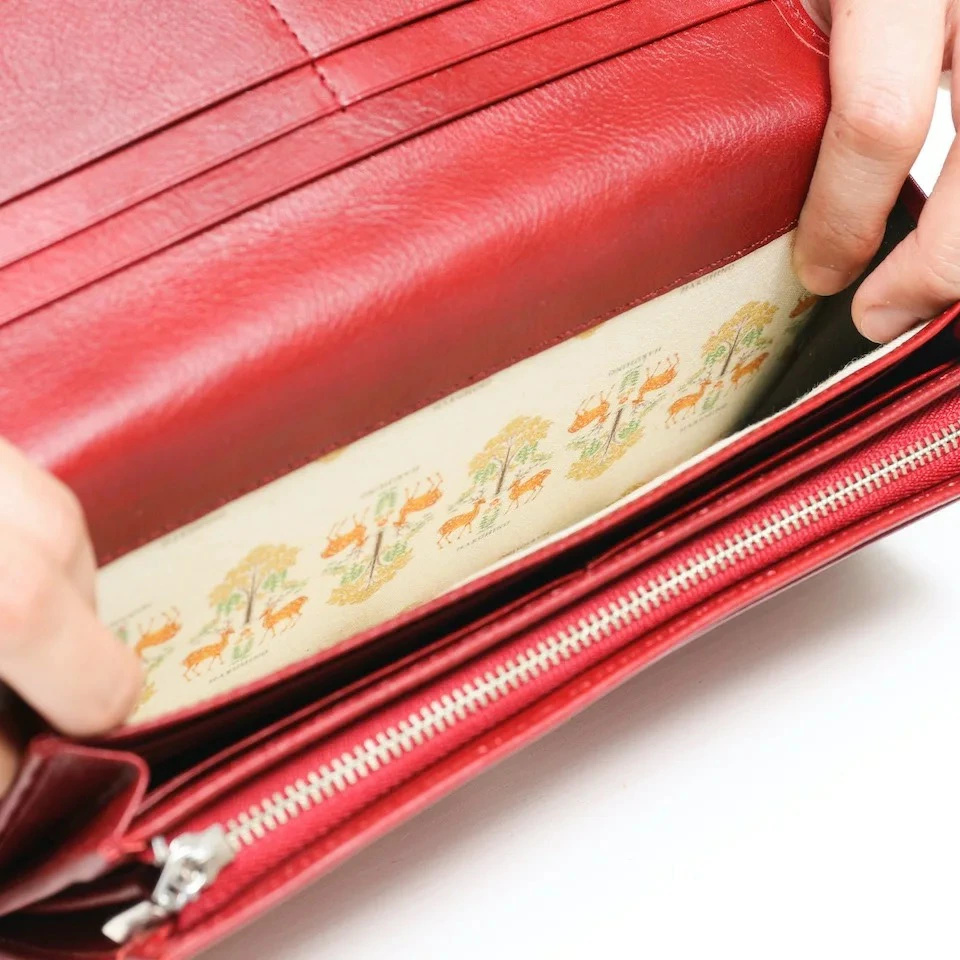 正倉院文様革財布 フラップタイプ HARUHINO 奈良県 奈良市 なら 120-005