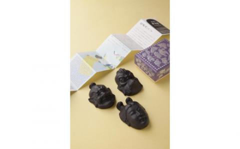 F-65  『奈良墨』 香り墨Asuka 伎楽面 3種セット 奈良市 錦光園