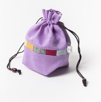 11-043鴻月　バルーンシルエット型ポーチ　紫　ＫＯＯＫＢ１