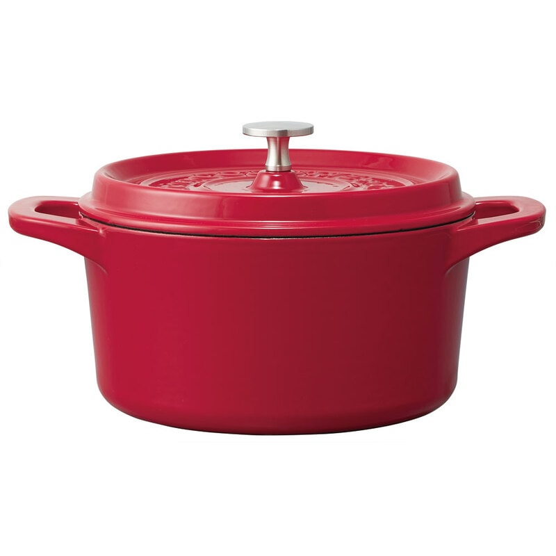 IH対応ココット鍋20cm 赤 623448 スケーター株式会社 鍋 なべ 鋳鉄 両手鍋 調理 料理 調理器具 スケーター skater 奈良県 奈良市 なら 32-003