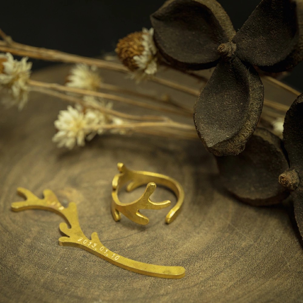 万喜彫金工房 体験チケット（シカのツノリング）2名様分 合同会社工藝舎 奈良県 奈良市 なら 55-014