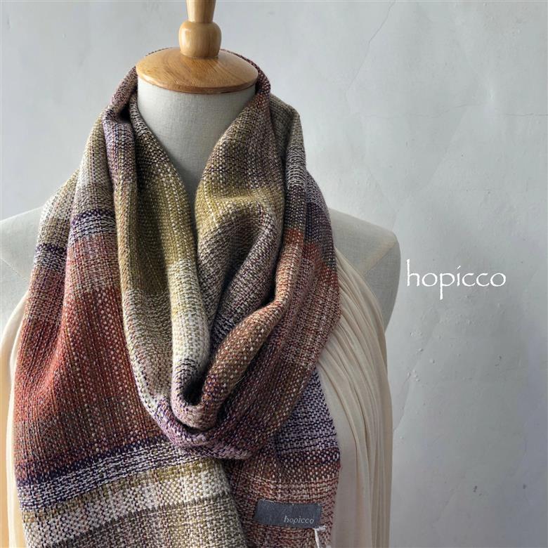 ストール（カシミヤ）20cm×160cm 茶系 合同会社工藝舎 奈良県 奈良市 なら 75-003