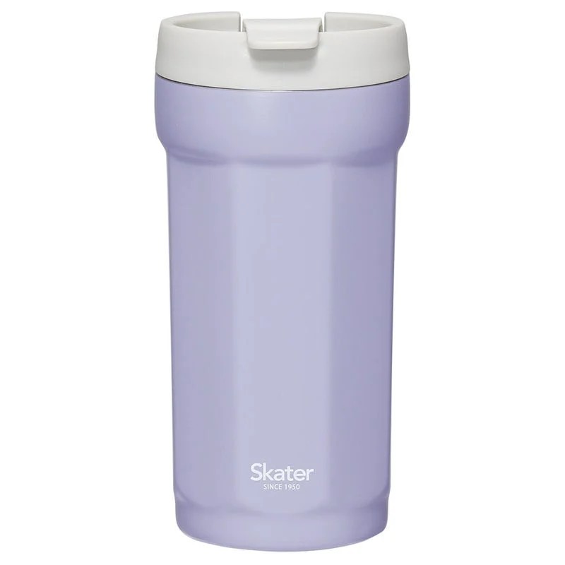 八角形ステンレスタンブラー 350ml ライラックグレー 〈スケーター〉 タンブラー 保温 保冷 フタ付き 奈良県 奈良市 なら 8-056
