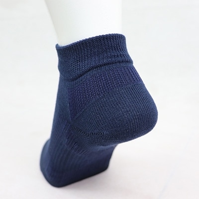 疲れしらずのくつした(ショート丈)ネイビーとブラックの2足セット 27-29cm