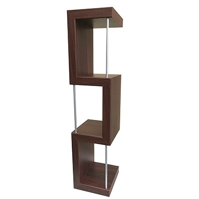 木製壁面収納「ジグラック」Wタイプ・ウォールナット【配送不可地域：離島】