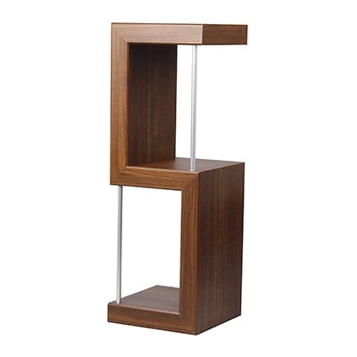 木製壁面収納「ジグラック」Sタイプ・ウォールナット【配送不可地域：離島】