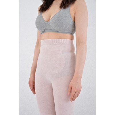 日本製 シルク レギンス 10分丈 腹巻きパンツ おなかひざシリーズ ピンク 【631-7163】