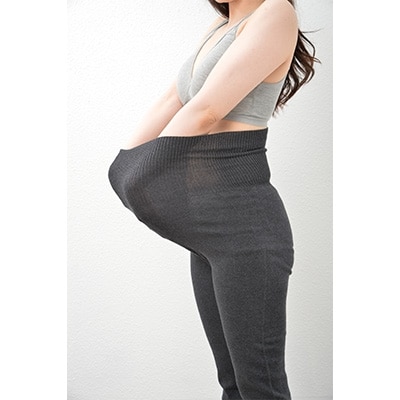 日本製 オーガニックコットン ルームパンツ 10分丈 腹巻パンツ チャコール (615-7161)