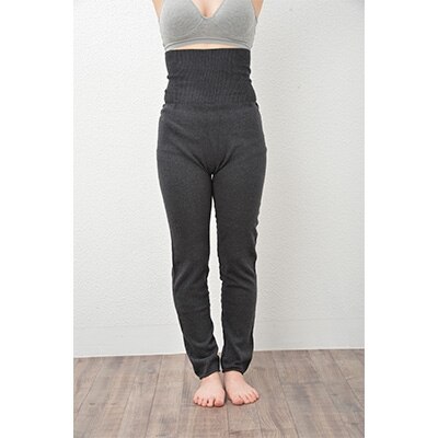 日本製 オーガニックコットン インナーウェア 腹巻パンツ 上下セット チャコール (883-615)