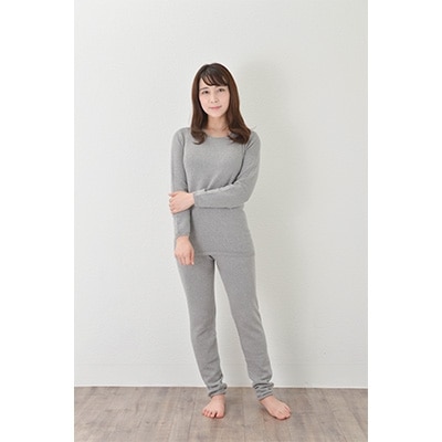 日本製 オーガニックコットン インナー 腹巻パンツ 温活セット グレー (883-615-610)