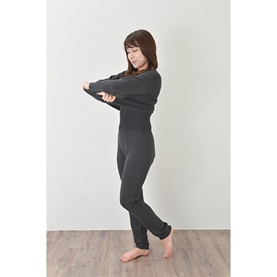 日本製 オーガニックコットン インナー 腹巻パンツ 温活セット チャコール (883-615-610