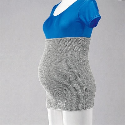 日本製 EM-X 備長炭 のびのび 腹巻き ゆったり (2枚組) グレー (2956-2431)