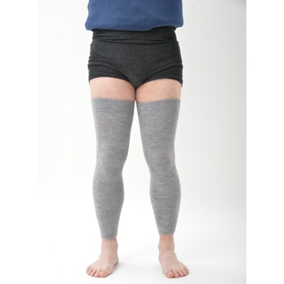 日本製 横のび マルチウォーマー (ロング) あったか グレー (582-3361)