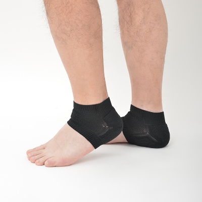 日本製 かかとサポーター ( 踵保護 クッション ) ブラック 1P (4080-7214)