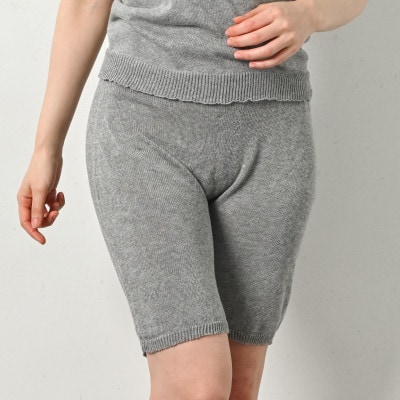 日本製 オーガニックコットン ゆるふわペチ 無縫製 グレー (6645-7351)