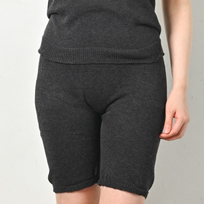 日本製 オーガニックコットン ゆるふわペチ 無縫製 チャコール(6645-7352)