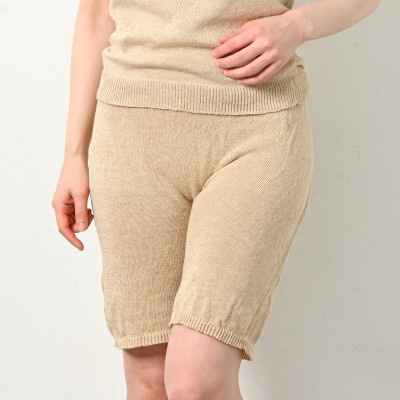 日本製 オーガニックコットン ゆるふわペチ 無縫製 ナチュラル (6645-7353)