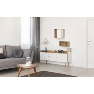 「V-TISS LIGHT」 ミラーM・ハーフ薄型セット ブラックウォールナット【配送不可地域：離島】