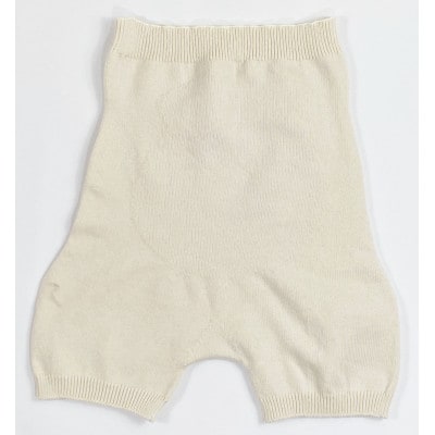 日本製 オーガニックコットン ルームパンツ＆腹巻パンツ 1分丈 セット 生成 (615-610)