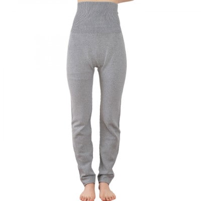 日本製 オーガニックコットン ルームパンツ ＆ 腹巻パンツ 1分丈 セット グレー(615-610)