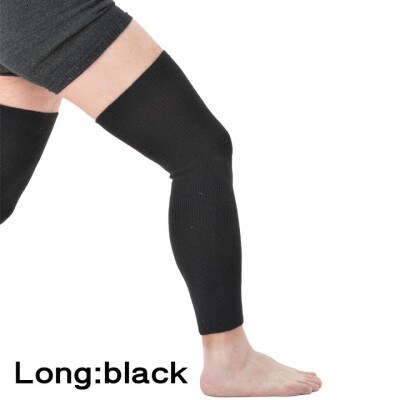 日本製 横のび マルチウォーマー (ロング) あったか ブラック (582-3360)