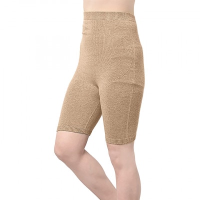 日本製 オーガニックコットン 腹巻パンツ 3分丈 無縫製 ナチュラル (612-7545)