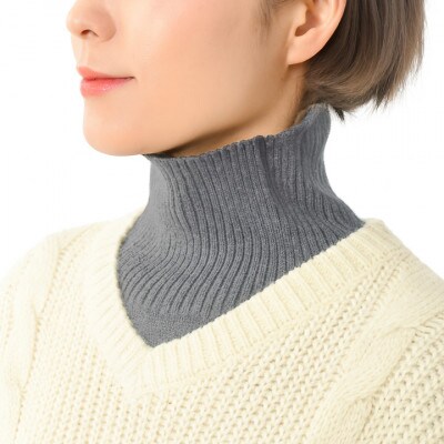 日本製 オーガニックコットン ネックウォーマー ( つけ襟 ) グレー (6650-7371)