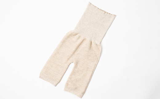 裏返し　シルクとウールの腹巻パンツ (杢ベージュ)1点　NSGK23-11