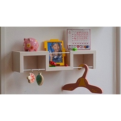 木製壁面収納「ジグラック」Wタイプ・ホワイト【配送不可地域：離島】