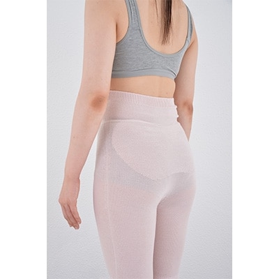 日本製 シルク レギンス 10分丈 腹巻きパンツ おなかひざシリーズ ピンク 【631-7163】